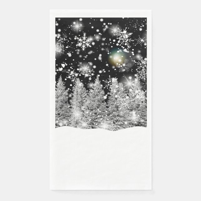 Serviette En Papier Hiver Solstice neige (Devant)