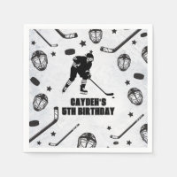 Hockey noir et blanc anniversaire