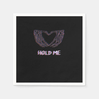 Serviette En Papier Hold Me Classic - Skeleton Hand Heart