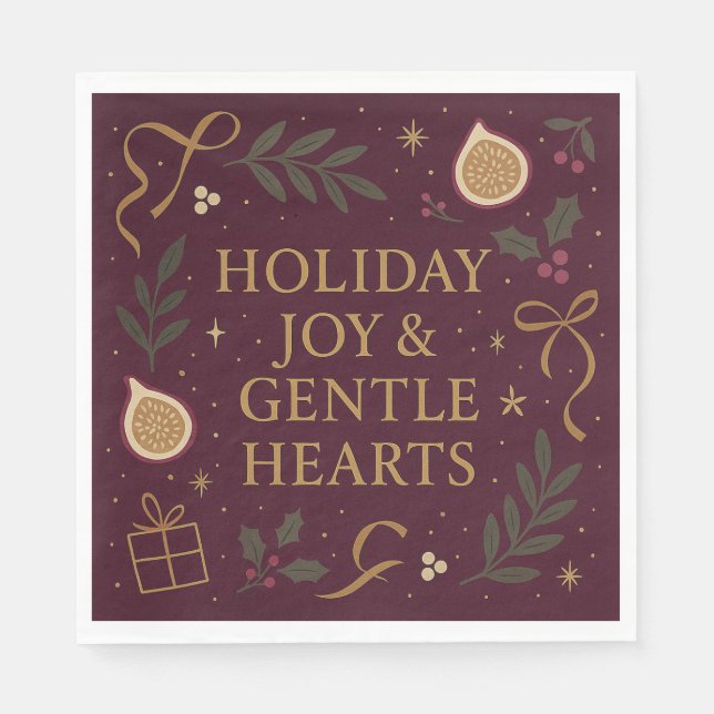 Serviette En Papier Holiday Joy Paper Napkin (Devant)