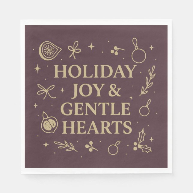 Serviette En Papier Holiday Joy Paper Napkin (Devant)