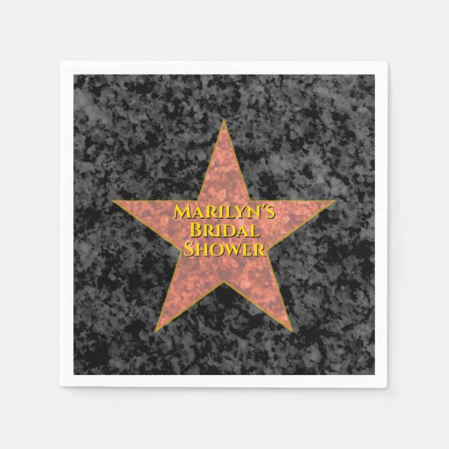 Serviette En Papier Hollywood Star (Devant)