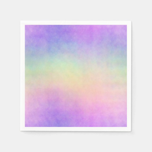 Serviette En Papier holo rainbow soft ombre :  (Devant)