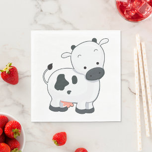 Serviette En Papier Holstein Calf