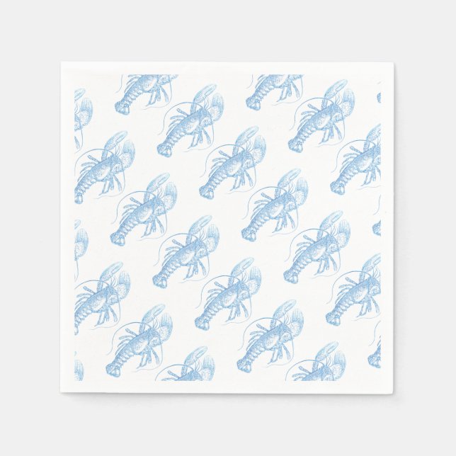 Serviette En Papier Homard bleu (Devant)