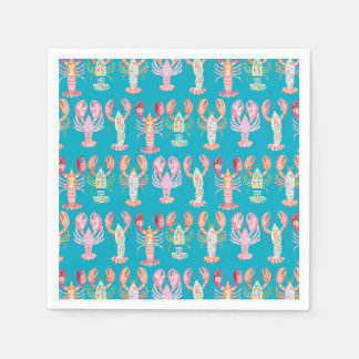 Serviette En Papier Homard Funky Coastal Fruits de Mer