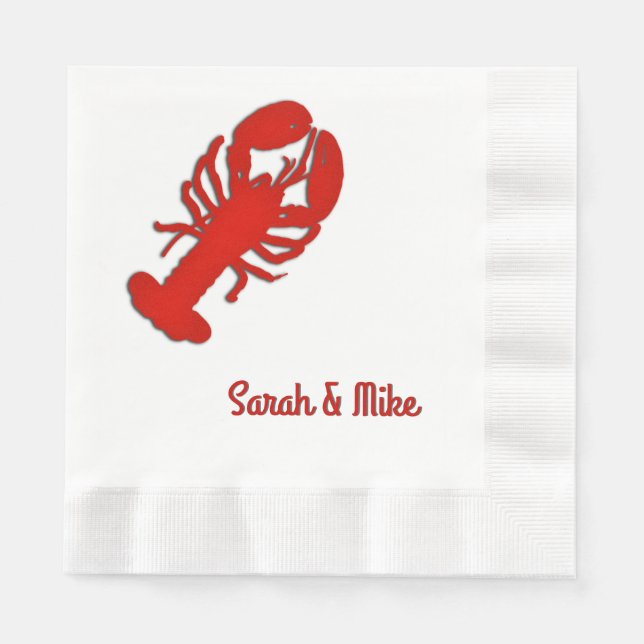 Serviette En Papier Homard personnalisé (Devant)