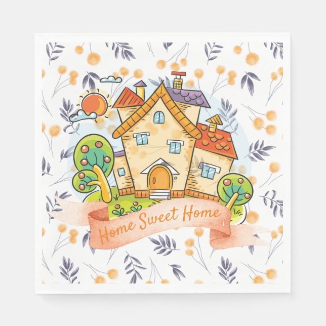 Serviette En Papier Home Sweet Home (Devant)