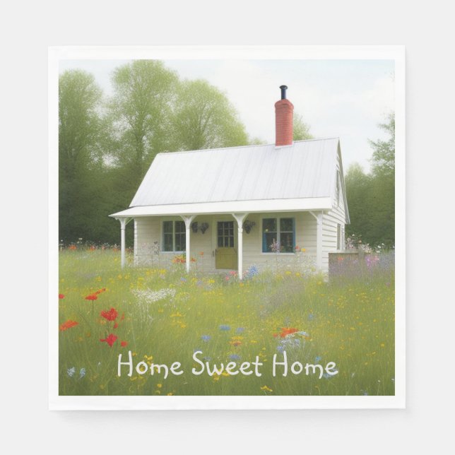 Serviette En Papier Home Sweet Home Ménage domestique (Devant)