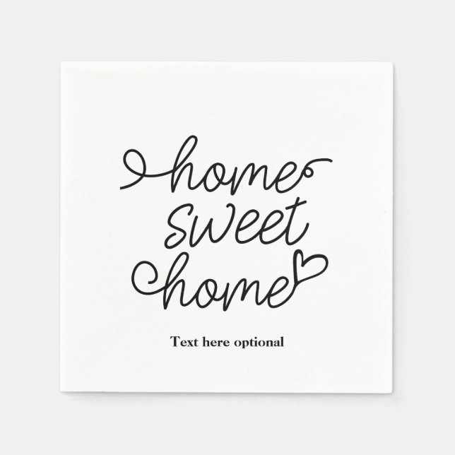 Serviette En Papier home sweet home, Papier Plaque serviettes (Devant)