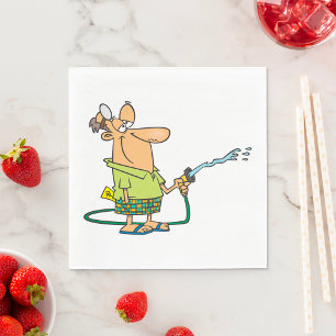 Serviette En Papier Homme Avec Un Trou De Jardin