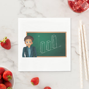 Serviette En Papier Homme d'affaires présentant des serviettes en papi