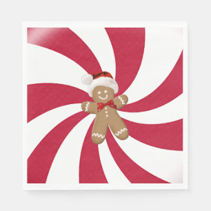 Serviette En Papier Homme de pain d'épice de Noël