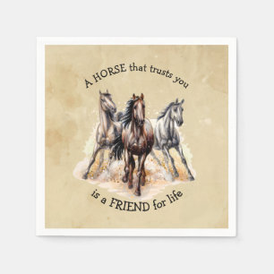 Serviette En Papier HORSE that Trust AMIEND for life Cote Award
