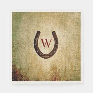 Serviette En Papier Horseshoe Monogrammed Lunch Napkin