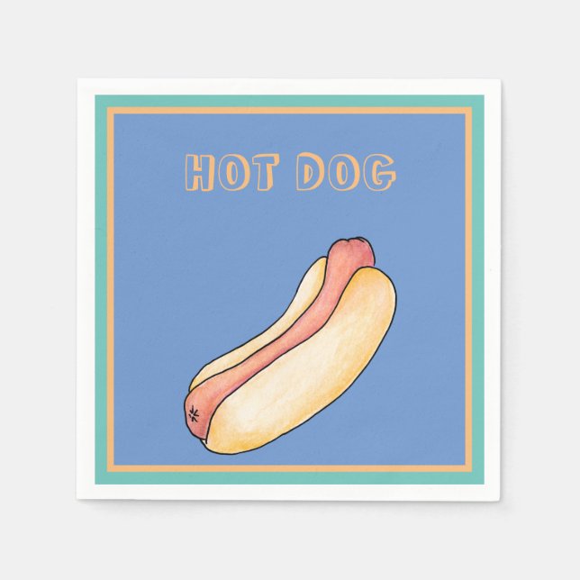 Serviette En Papier Hot dog (Devant)