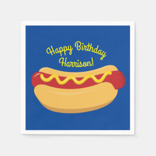 Serviette En Papier Hot Dog Anniversaire de enfant Party Cuire mignonn