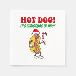 Serviette En Papier Hot Dog C'est Noël à la fête de juillet