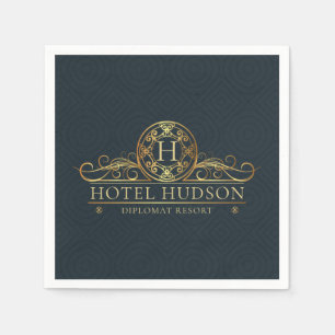 Serviette En Papier Hôtel Resort Branding Luxury Monogrammed