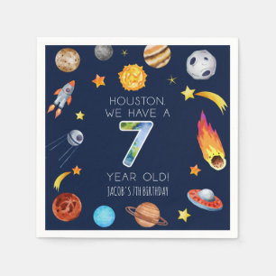 Serviette En Papier Houston We Have A 7 Year Old 7e Anniversaire