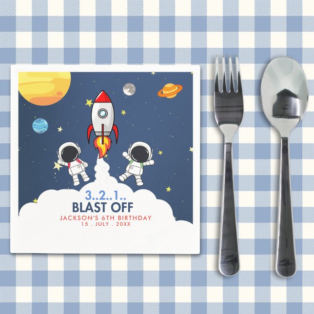 Serviette En Papier "Houston, We Have a Party!" Birthday boy (Créateur téléchargé)