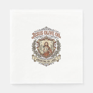 Serviette En Papier Huile d'onction d'huile d'olive Jésus Étiquette Hu
