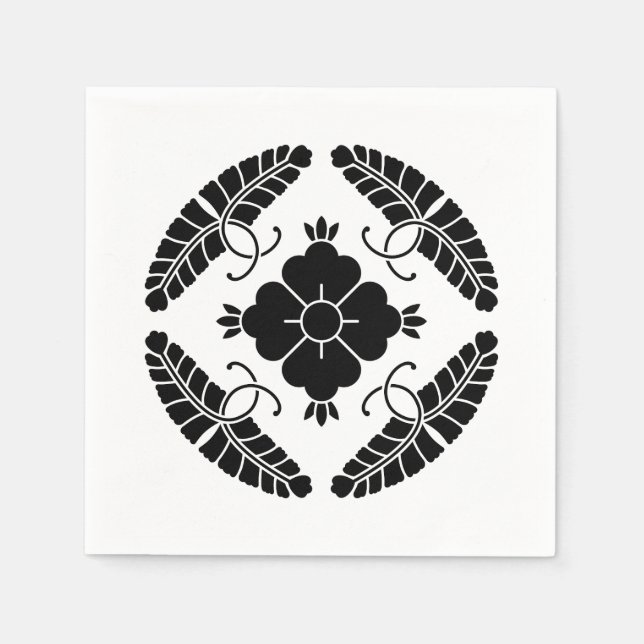 Serviette En Papier Huit wisterias (Devant)