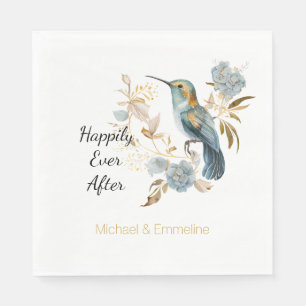 Serviette En Papier Hummingbird Hydrangea Flowers Mariage