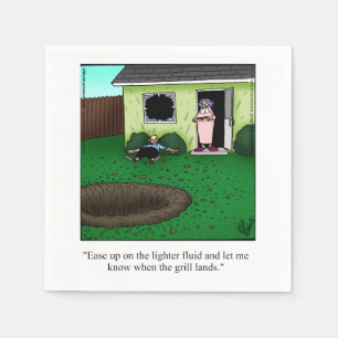 Serviette En Papier Humour barbecue amusant serviettes