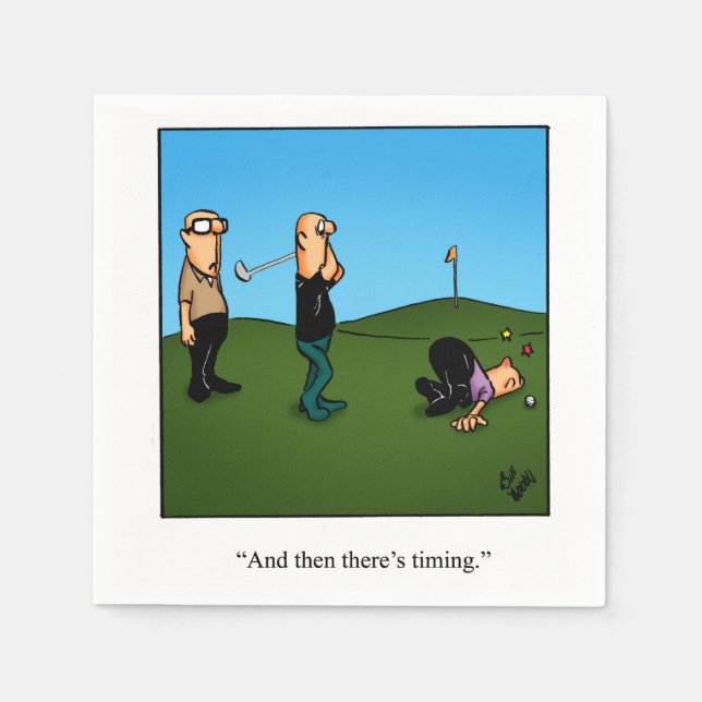 Serviette En Papier Humour de golf amusant serviettes (Devant)