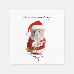 Serviette En Papier Humour de Noël pas une créature remuait la souris