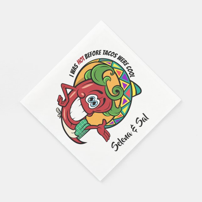 Serviette En Papier HUMOUR de poivre chili HOT (Coin)