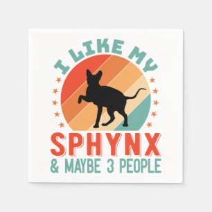 Serviette En Papier Humour du propriétaire canadien de chats en sphynx