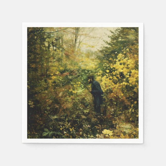 Serviette En Papier Hunter in the Forest (par H.A. Brendekilde) (Devant)