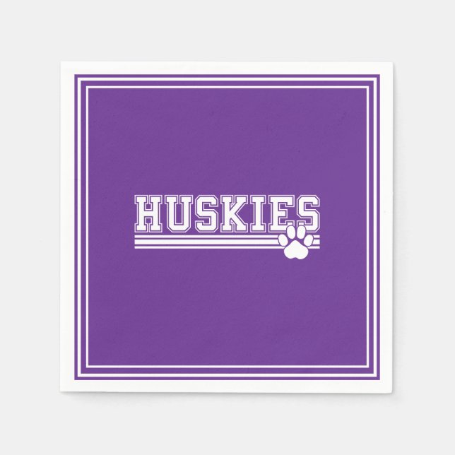 Serviette En Papier Huskies Paper  Napkins (Devant)