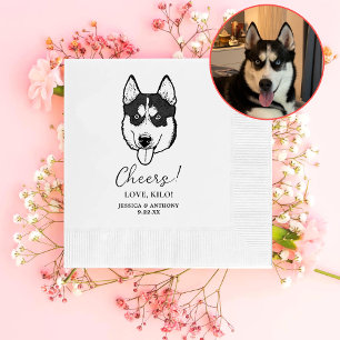 Serviette En Papier Husky Sibir Chien Chefs Personnalisés Serviettes
