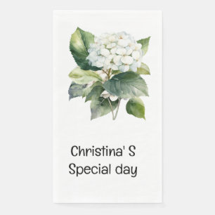 Serviette En Papier Hydrangea fleurs flore fleuriste amant aquarelle