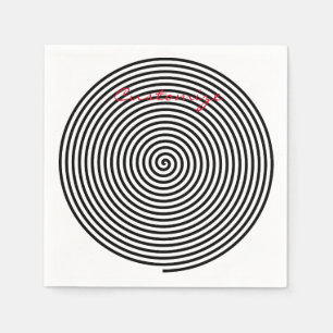 Serviette En Papier Hypnose ronde Spirale Thunder_Cove