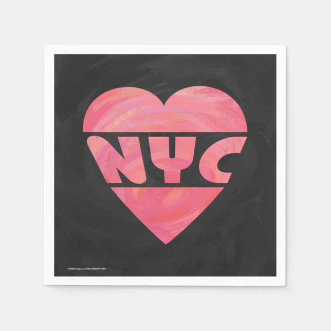 Serviette En Papier I Coeur NYC (Devant)