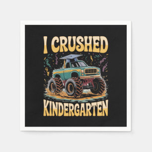 Serviette En Papier I Crushed Kindergarten Monster Truck Graduation