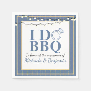 Serviette En Papier I Do BBQ Engagement Party Couples Douche