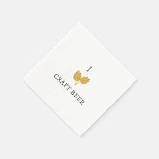 Serviette En Papier I Love Craft Beer cocktail napkin