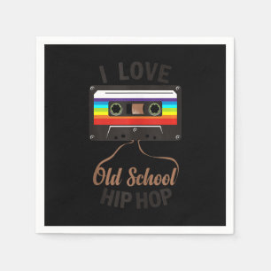 Serviette En Papier I LOVE OLD SCHOOL HIP HOP Music 80s 90s