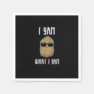 Serviette En Papier I Yam What I Yam Funny Yam Sweetpotato