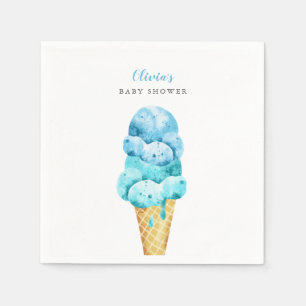 Serviette En Papier Ice Cream thème Baby shower garçon