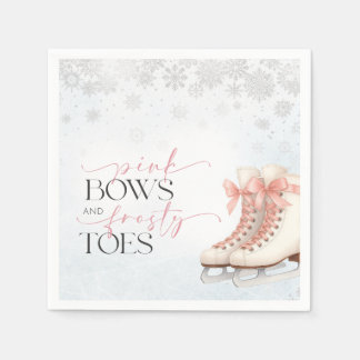 Serviette En Papier Ice Skating Teen Birthday Pink Bow