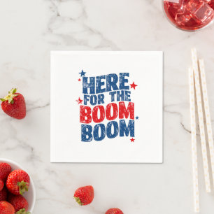 Serviette En Papier Ici pour le Boom 4 juillet Patriotic