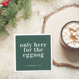 Serviette En Papier Ici pour le lait de poule Noël personnalisé