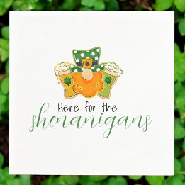Serviette En Papier Ici pour le St patrick des Shenanigans Leprechaun