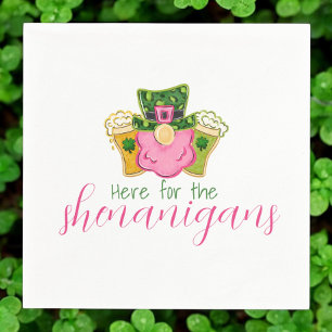 Serviette En Papier Ici pour les Shenanigans St patrick rose